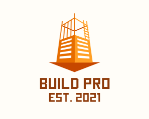 Condominium Building Construction logo design