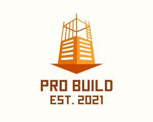 Condominium Building Construction logo design