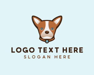 Orange Puppy - Cute Dog Chihuahua logo design