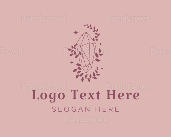 Elegant Feminine Gem Leaves Logo