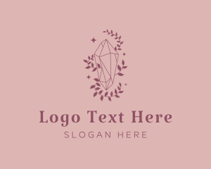 Gem - Elegant Feminine Gem Leaves logo design