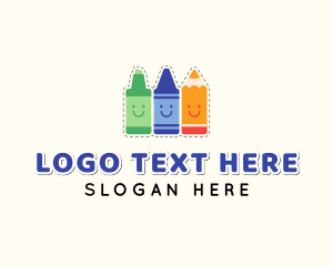 Art Teacher - Kiddie School Supplies logo design