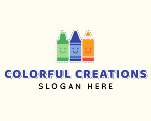 Crayon - Kiddie School Supplies logo design