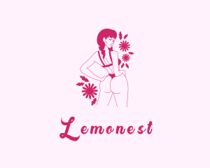 Adult Entertainer - Woman Sexy Lingerie logo design