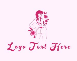 Intimate Wear - Woman Sexy Lingerie logo design