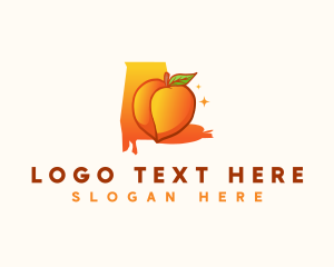 Cranberries - Alabama Peach Fruit logo design