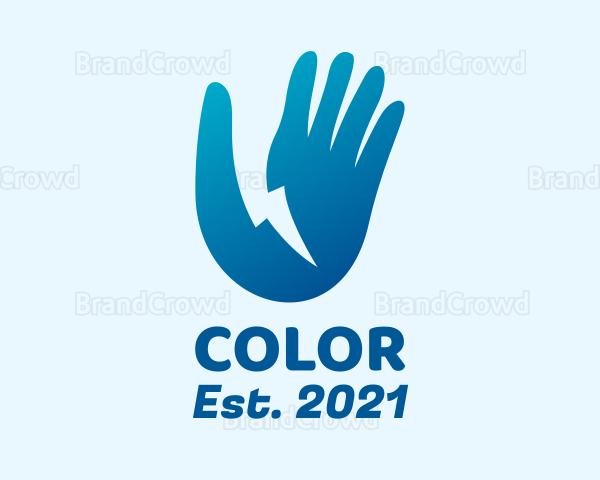 Blue Electric Hand Logo