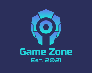 Video Games - Robot Cyber Squad Badge logo design