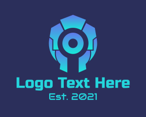 Video Games - Robot Cyber Squad Badge logo design