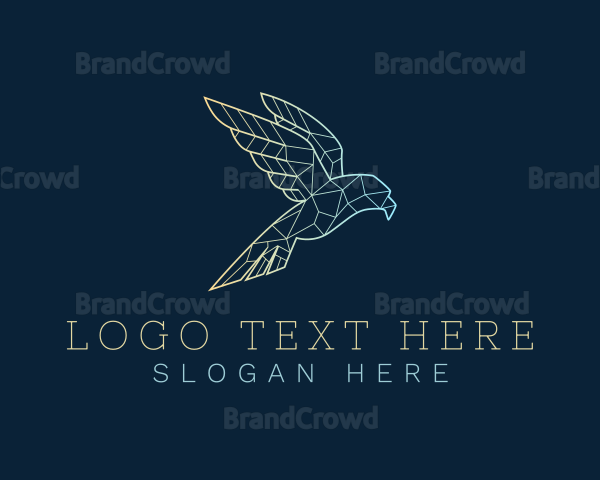 Geometric Flying Bird Logo