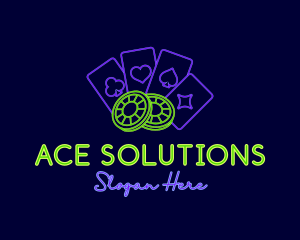Ace - Poker Gambling Chip logo design