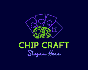 Poker Gambling Chip logo design