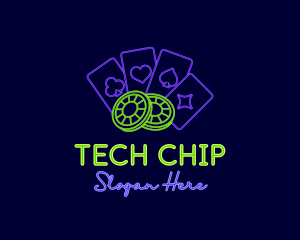 Poker Gambling Chip logo design