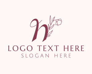 Botanical - Beauty Letter N logo design