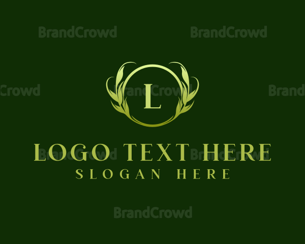 Floral Organic Leaves Logo