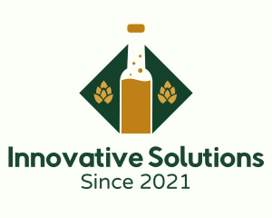 Brewmaster - Beer Bottle Hops Brewery logo design
