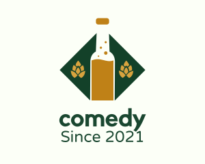 Beer Company - Beer Bottle Hops Brewery logo design