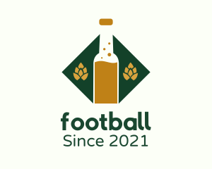Distiller - Beer Bottle Hops Brewery logo design
