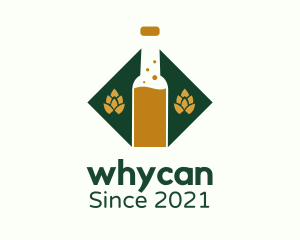 Beer Company - Beer Bottle Hops Brewery logo design