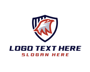 Patriotic Eagle Shield logo design