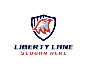 Freedom - Patriotic Eagle Shield logo design