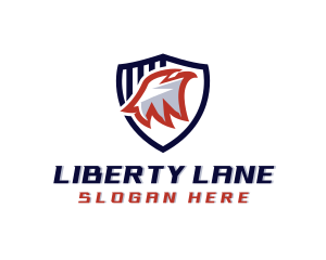 Patriotic Eagle Shield logo design