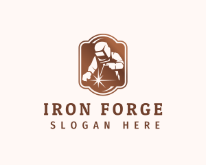 Industrial Welder Ironwork logo design