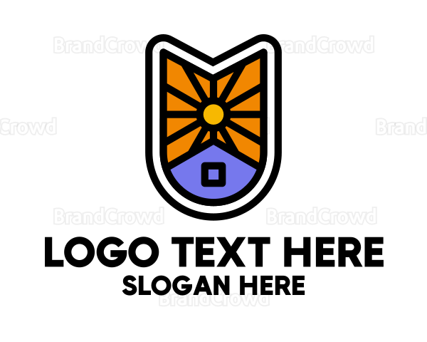 Sun House Badge Logo