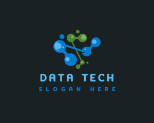 Database - Data Link Technology logo design