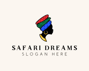 African - African Woman Beauty logo design