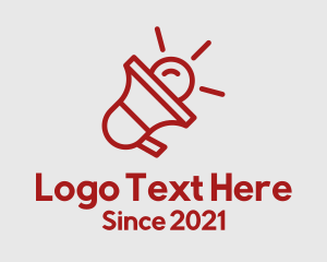 Campaign - Red Megaphone Bell logo design