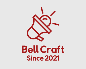 Bell - Red Megaphone Bell logo design