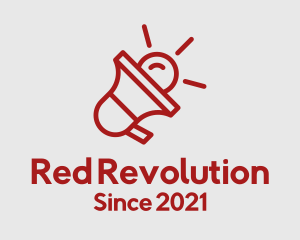 Red Megaphone Bell logo design