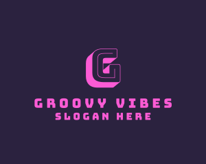 Groovy - Neon Arcade Retro logo design