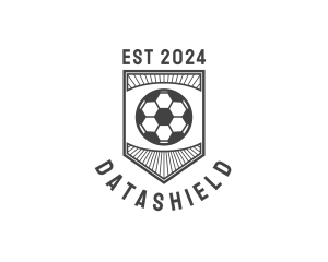 Orange Shield - Soccer Shield Emblem logo design