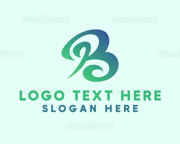 Botanical Green Letter B Logo