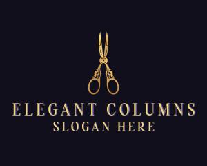 Elegant Tailoring Scissors logo design