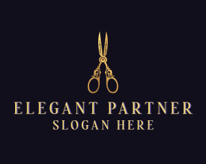 Elegant Tailoring Scissors logo design