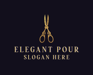 Elegant Tailoring Scissors logo design