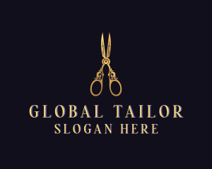 Elegant Tailoring Scissors logo design