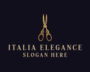 Elegant Tailoring Scissors logo design