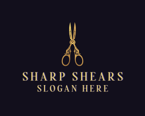 Elegant Tailoring Scissors logo design