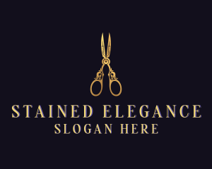 Elegant Tailoring Scissors logo design