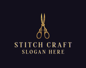 Dressmaking - Elegant Tailoring Scissors logo design