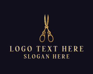 Fashion - Elegant Tailoring Scissors logo design