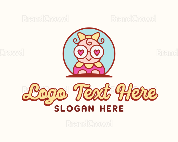 Cute Baby Girl Logo