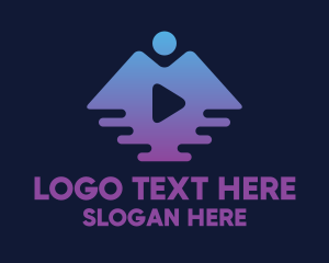 Production - Travel Vlogging Icon logo design