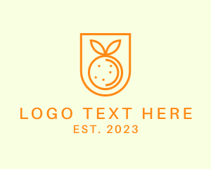 Pomegranate - Orange Fruit Harvest logo design