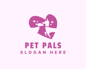 Pet Dog Heart logo design