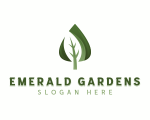 Leaf Herbal Garden logo design